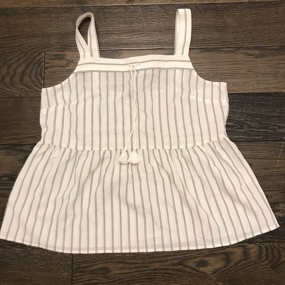 Striped tank peplum top - Picture 3 of 3